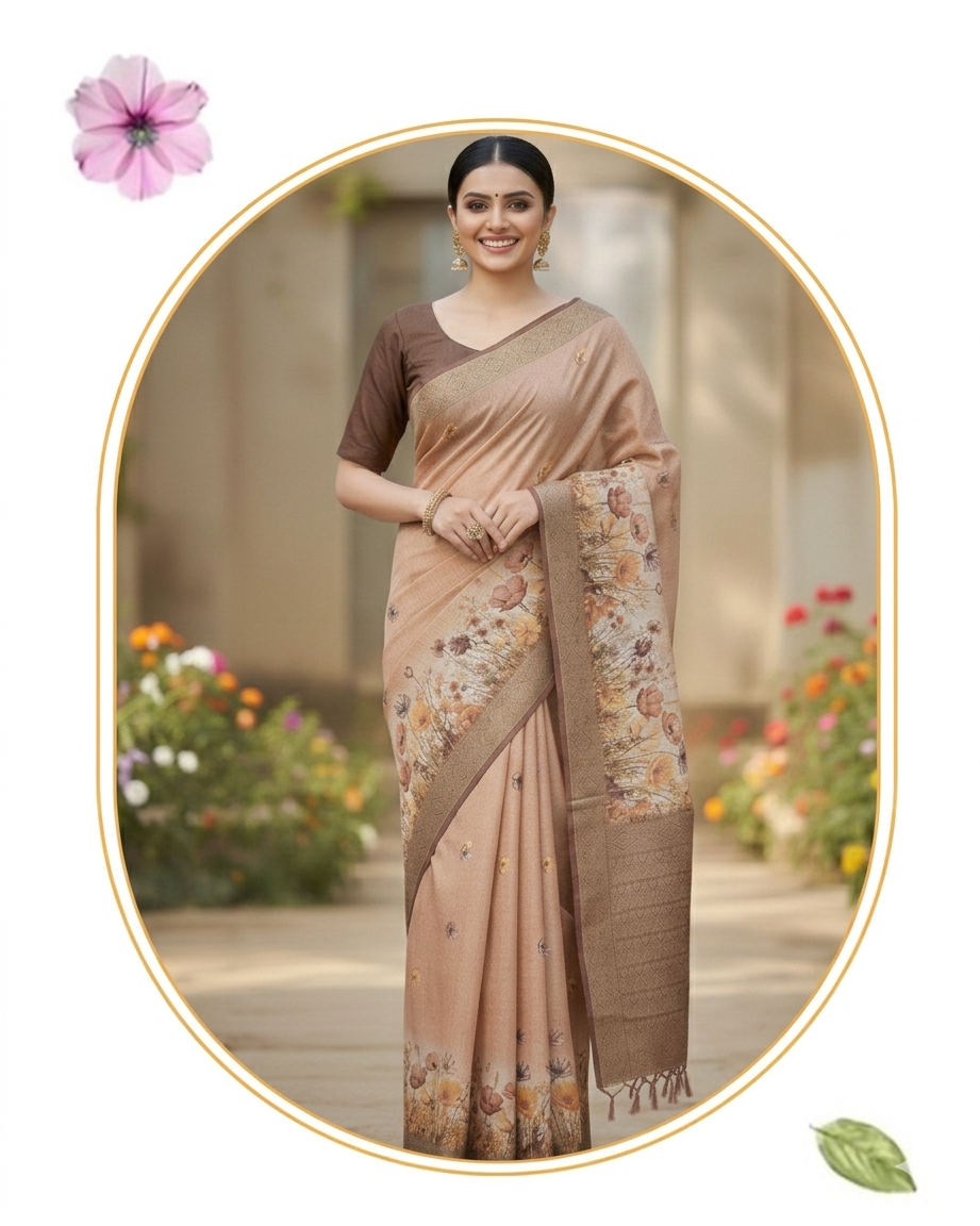 Digital Print Saree
