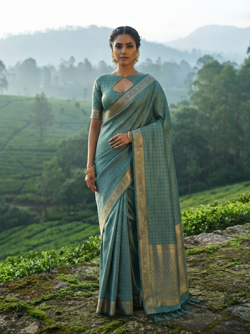 Luxury Silk Bridal Saree – Woven for the Bride, Cherished by the Family