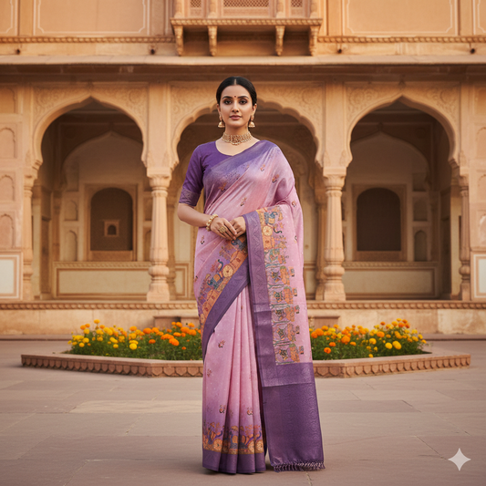 Modern Printed Saree for College Girls Bengaluru – Global Silk Mills